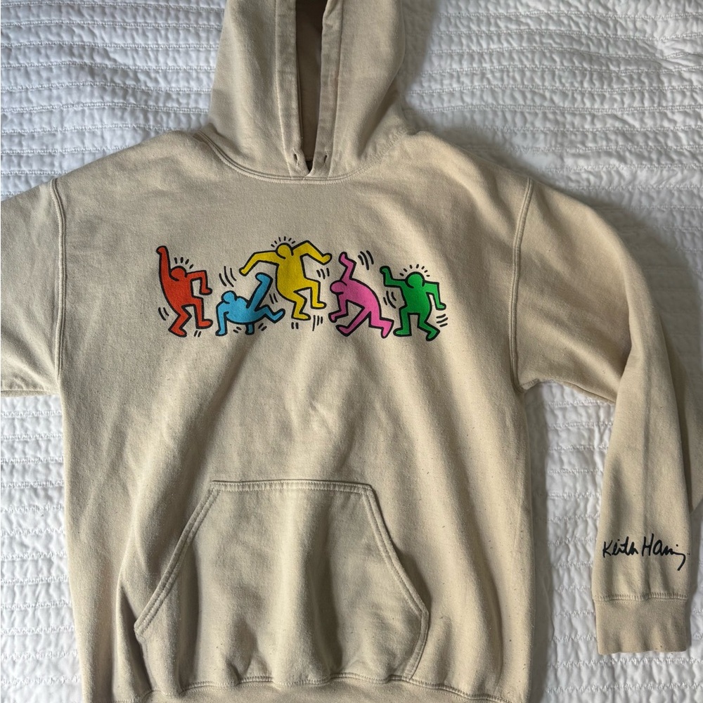 Keith Haring hoodie beige